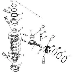 Коленвал (CRANKSHAFT ASSY) 8M0110022