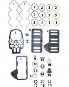 Прокладки комплект Mercury V6.0L Optimax/DFi 500244