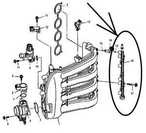 Топливная рейка F75-100 yam (FUEL RAIL) 881518T01