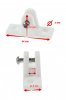 Кронштейн палубный 90 град. с винтовым штифтом, ровное основание, пластиковый белый C0001W