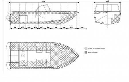 Лодка алюминиевая ТАКТИКА-460 DC