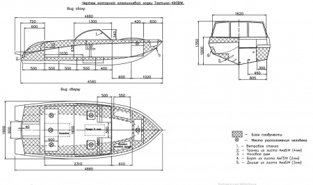 Лодка алюминиевая ТАКТИКА-490 Bowrider