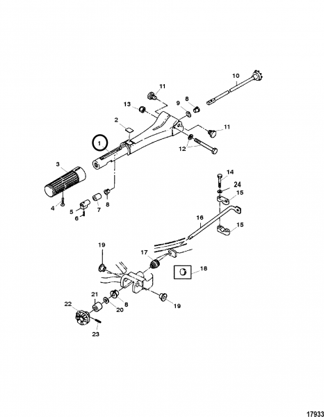Румпель (HANDLE ASSY) 8M0055714