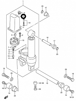 Расширительный бачок Suzuki DF25-DF30 48571-89J01-000