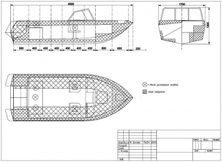 Лодка алюминиевая ТАКТИКА-460