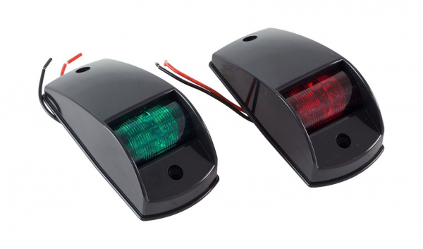 Огни ходовые светодиодные, черный корпус, комплект C91001LED