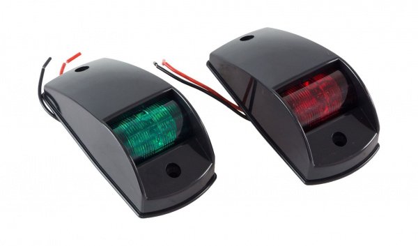 Огни ходовые светодиодные, черный корпус, комплект C91001LED