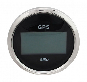 GPS-спидометр электронный, черный циферблат, нержавеющий ободок, выносная антенна, д. 85 мм KY08021