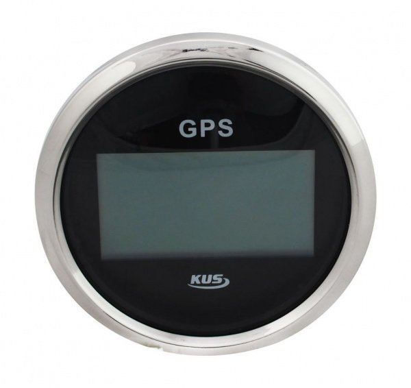 GPS-спидометр электронный, черный циферблат, нержавеющий ободок, выносная антенна, д. 85 мм KY08021