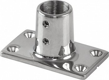 Основание стойки леера 7/8"(22,2 мм), 90 град, прямоугольное 66041