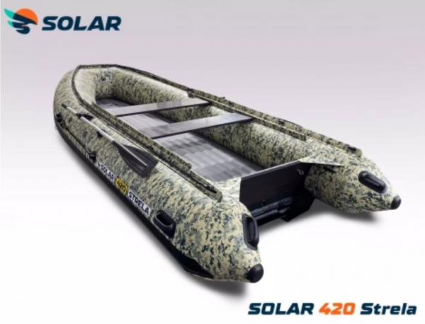Лодка Solar 420 Jet тоннель кмф стрела